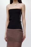 SWAYING/KNIT bottoming tube top SWBM03 black